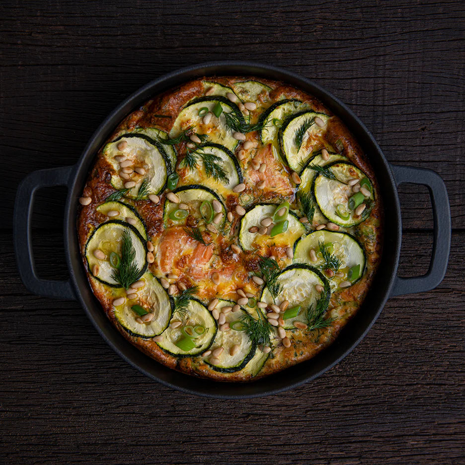 SOUS-CHEF ENAMELLED CAST IRON DOUBLE HANDLE FRY PAN 24CM BLACK