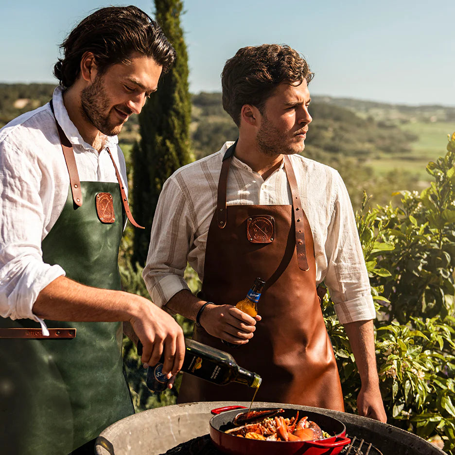 SOUS-CHEF ENAMELLED CAST IRON DOUBLE HANDLE FRY PAN 24CM RED