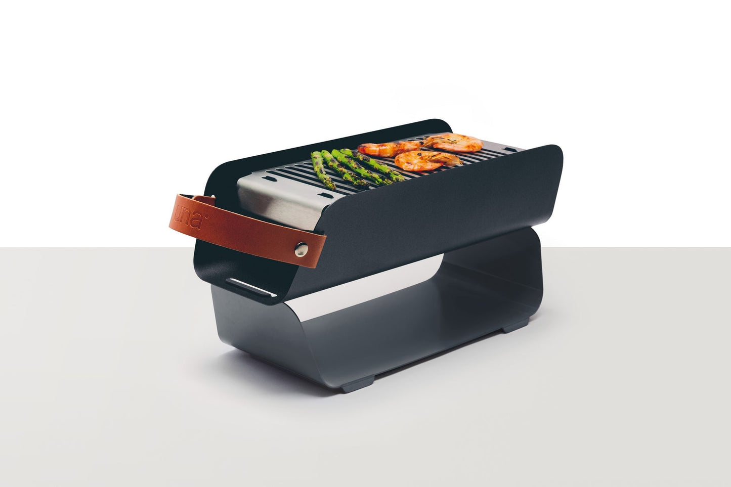 UNA Portable Table-top Charcoal Grill - Graphite Grey